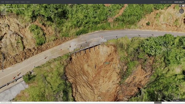 Road landslip 3D survey
