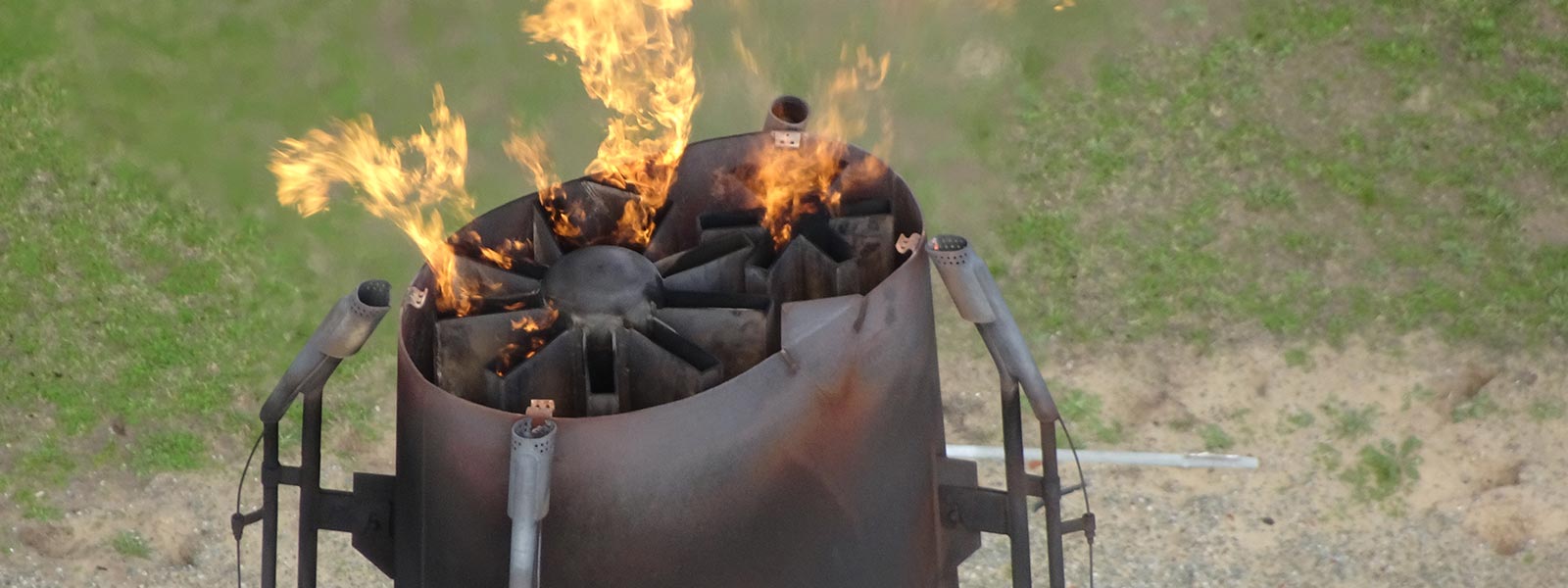 Active flare stack inspection from drone